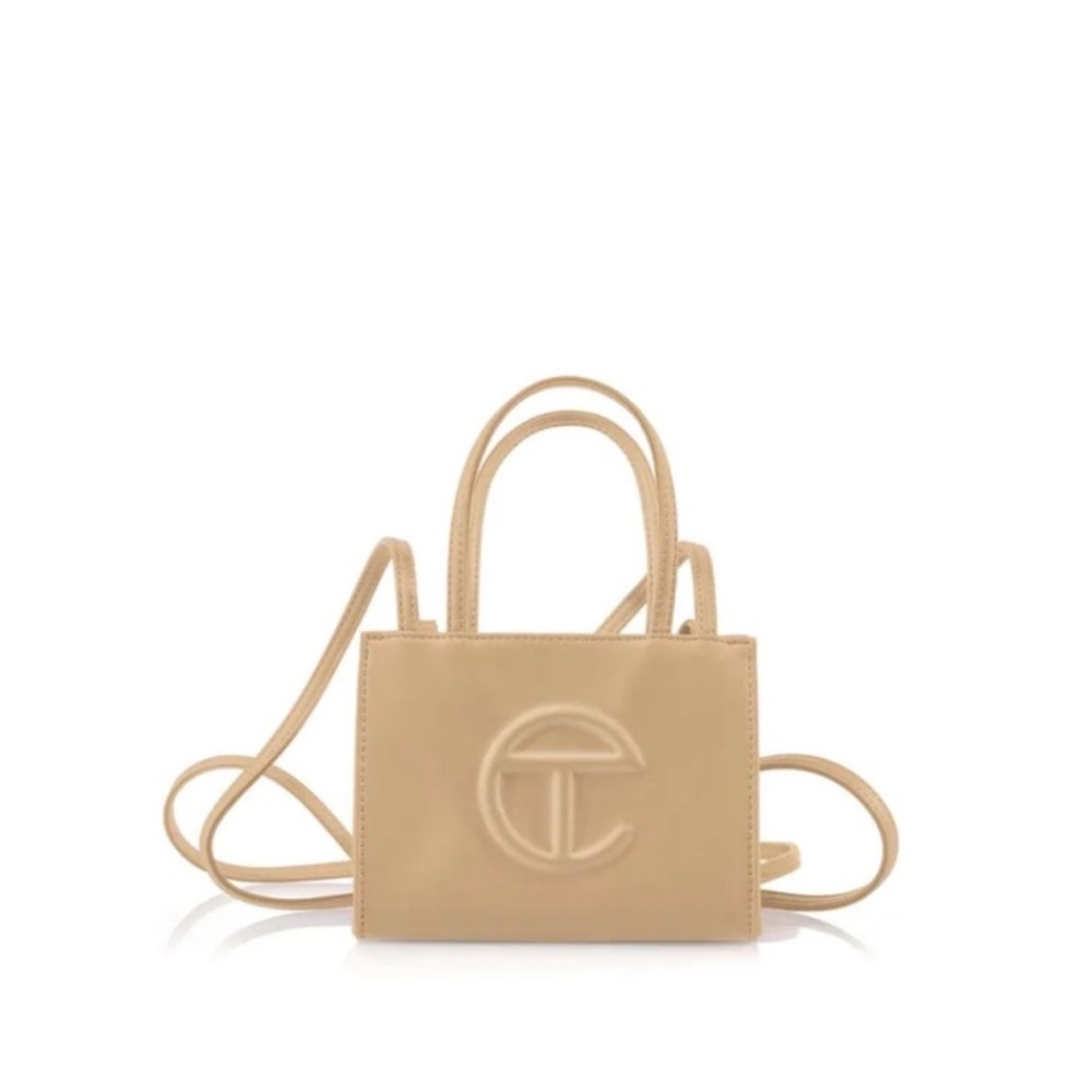 TAN MINI TELFAR SHOPPING BAG